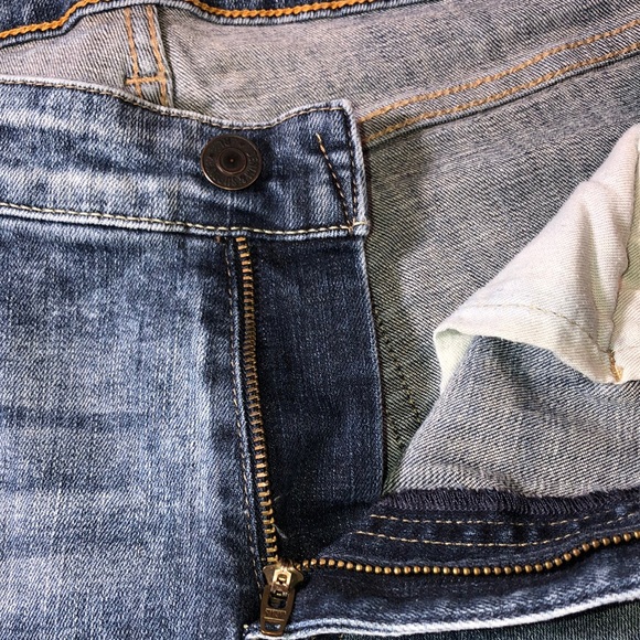 Denim & Supply Cropped Distressed Denim Blue Jeans 30" Waist - Picture 3 of 7